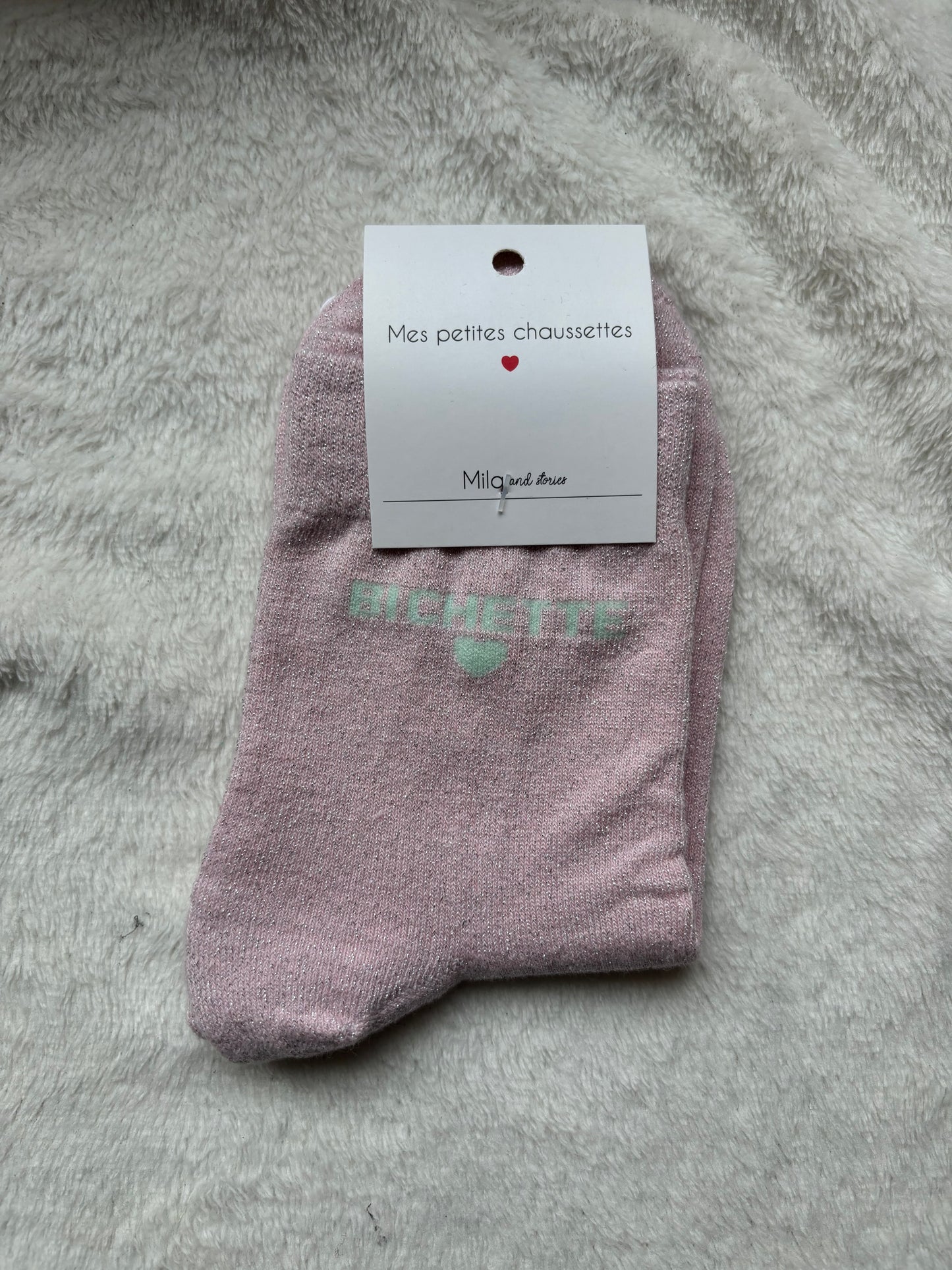 Chaussettes Bichette rose