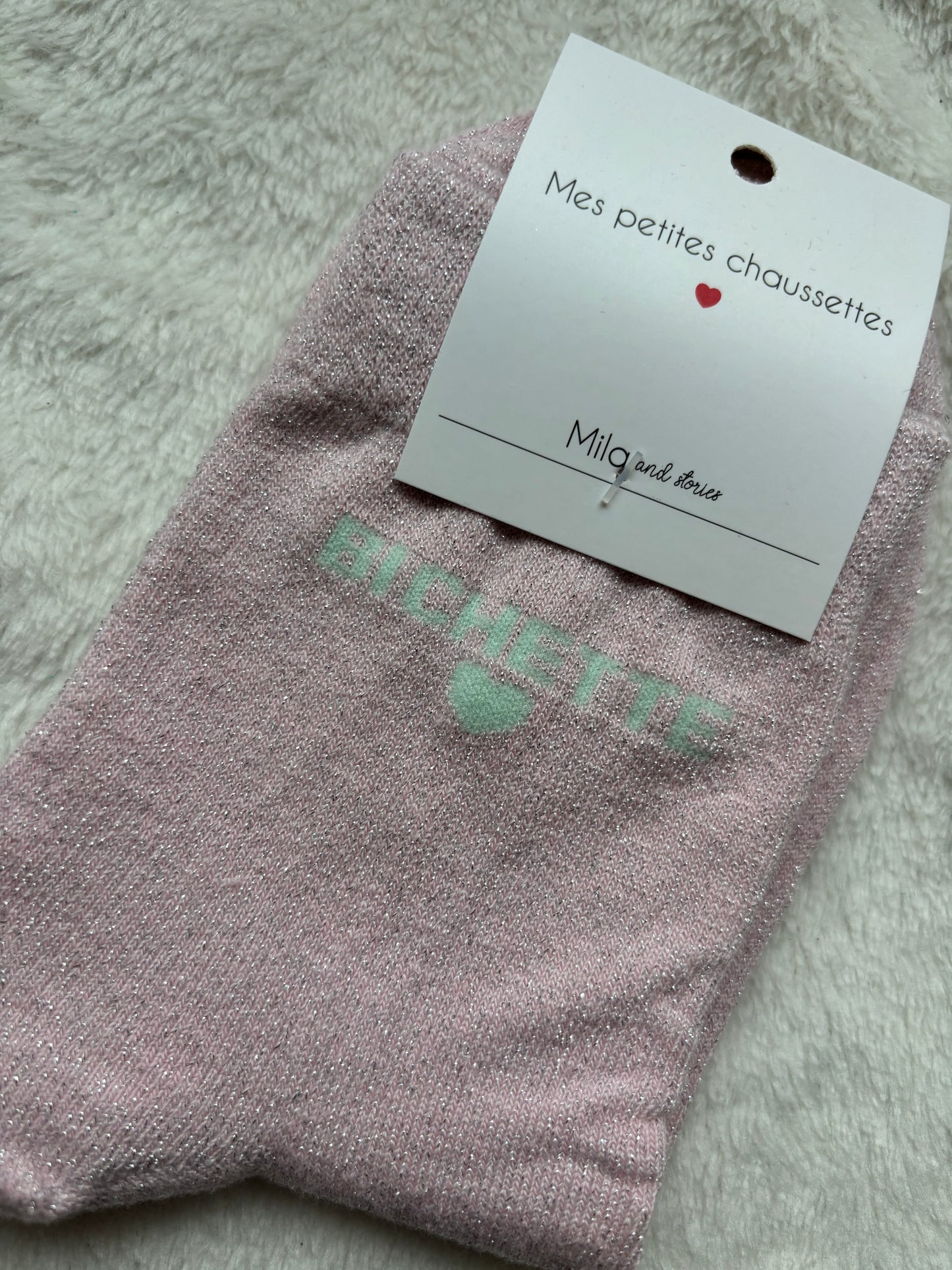 Chaussettes Bichette rose